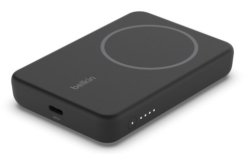 Powerbank bezprzewodowy Belkin BoostCharge Magnetic Wireless Power Bank 5K + Stand MagSafe Compatible 5000mAh 7,5W Black Belkin Powerbank bezprzewodowy Belkin BoostCharge Magnetic Wireless Power Bank 5K + Stand MagSafe Compatible 5000mAh 7,5W Black Belkin