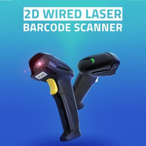 QOLTEC CZYTNIK KODÓW KRESKOWYCH LASEROWY 1D |2D | CZARNY Qoltec QOLTEC CZYTNIK KODÓW KRESKOWYCH LASEROWY 1D |2D | CZARNY Qoltec