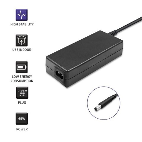 Zasilacz Qoltec 51519.65W do notebooka DELL (19,5 V; 3,34 A; 65W; 7.4 mm x 5 mm) Qoltec Zasilacz Qoltec 51519.65W do notebooka DELL (19,5 V; 3,34 A; 65W; 7.4 mm x 5 mm) Qoltec
