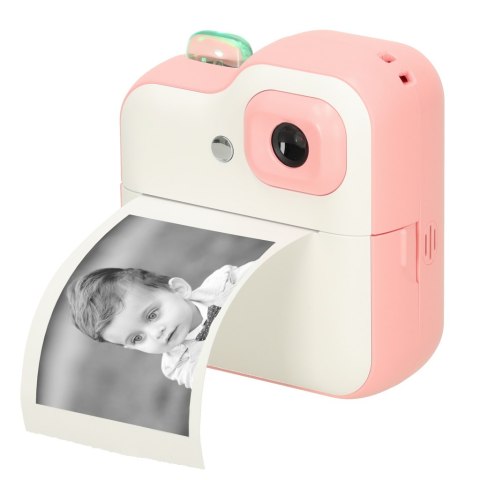 Kik Sp. z o. o. Sp. k. Aparat fotograficzny natychmiastowy drukarka termiczna + wkłady karta 32GB różowy Kik Sp. z o. o. Sp. k. Aparat fotograficzny natychmiastowy drukarka termiczna + wkłady karta 32GB różowy
