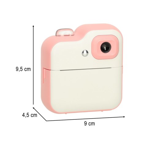 Kik Sp. z o. o. Sp. k. Aparat fotograficzny natychmiastowy drukarka termiczna + wkłady karta 32GB różowy Kik Sp. z o. o. Sp. k. Aparat fotograficzny natychmiastowy drukarka termiczna + wkłady karta 32GB różowy