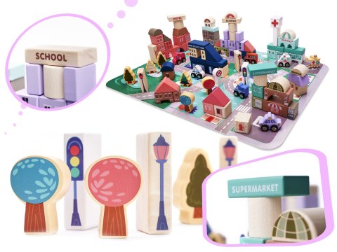 Klocki drewniane edukacyjne miasto puzzle 135el. Kik Sp. z o. o. Sp. k. Klocki drewniane edukacyjne miasto puzzle 135el. Kik Sp. z o. o. Sp. k.