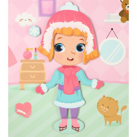 Książeczka magnetyczna układanka puzzle na magnes ubierz lalkę 51el. Kik Sp. z o. o. Sp. k. Książeczka magnetyczna układanka puzzle na magnes ubierz lalkę 51el. Kik Sp. z o. o. Sp. k.