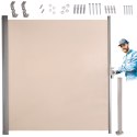 Kik Sp. z o. o. Sp. k. Markiza boczna tarasowa LUARO parawan zwijana 180 x 400 cm beżowa