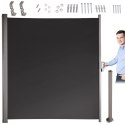 Kik Sp. z o. o. Sp. k. Markiza boczna tarasowa LUARO parawan zwijana 180 x 400 cm szara