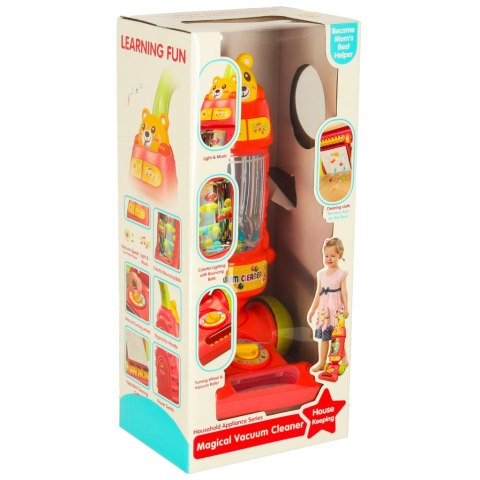Odkurzacz dla dzieci pionowy interaktywny z dźwiękiem malinowy 46cm Kik Sp. z o. o. Sp. k. Odkurzacz dla dzieci pionowy interaktywny z dźwiękiem malinowy 46cm Kik Sp. z o. o. Sp. k.