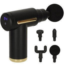 Pistolet do masażu masażer do pleców ciała LED 4w1 czarny Kik Sp. z o. o. Sp. k.