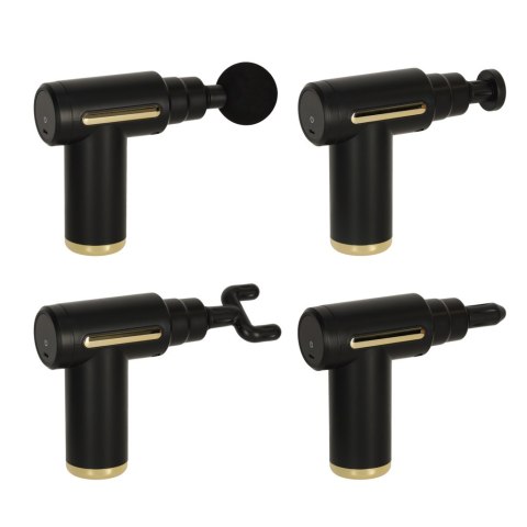 Pistolet do masażu masażer do pleców ciała LED 4w1 czarny Kik Sp. z o. o. Sp. k. Pistolet do masażu masażer do pleców ciała LED 4w1 czarny Kik Sp. z o. o. Sp. k.