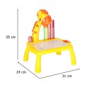 Kik Sp. z o. o. Sp. k. Projektor rzutnik stolik stół do rysowania żyrafa żółta