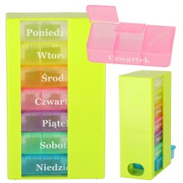 Kik Sp. z o. o. Sp. k. Pudełko organizer na leki na tabletki kasetka 7 dni 3 pory dnia 4 języki