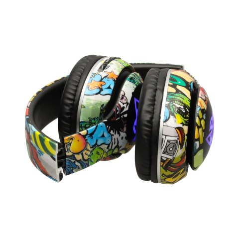 Kik Sp. z o. o. Sp. k. Słuchawki bezprzewodowe nauszne P35 Bluetooth LED Gaming Sport Kik Sp. z o. o. Sp. k. Słuchawki bezprzewodowe nauszne P35 Bluetooth LED Gaming Sport