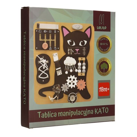 Tablica manipulacyjna sensoryczna Kotek LULILO KICIAO Kik Sp. z o. o. Sp. k. Tablica manipulacyjna sensoryczna Kotek LULILO KICIAO Kik Sp. z o. o. Sp. k.