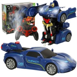Kik Sp. z o. o. Sp. k. Samochód zdalnie sterowany Transformer Revolt TRANSFORMING ROBOT RACER niebieski