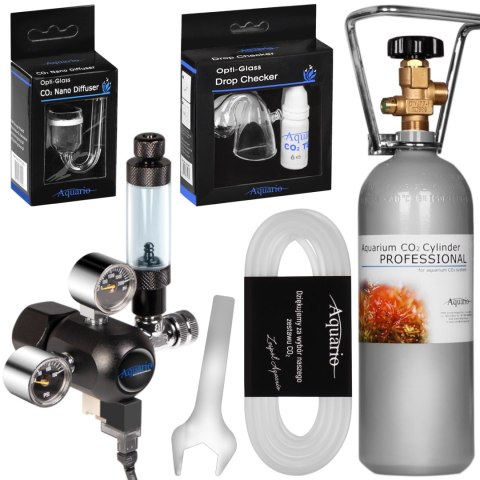 Aquario Professional 2.0 - zestaw CO2 z elektrozaworem + butla 2l Aquario Professional 2.0 - zestaw CO2 z elektrozaworem + butla 2l