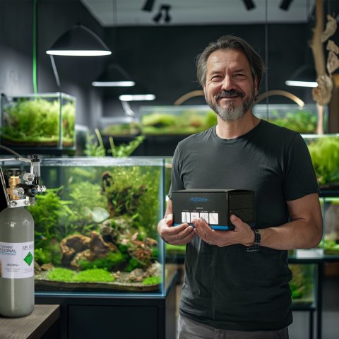 Aquario Professional 2.0 - zestaw CO2 z elektrozaworem + butla 2l Aquario Professional 2.0 - zestaw CO2 z elektrozaworem + butla 2l