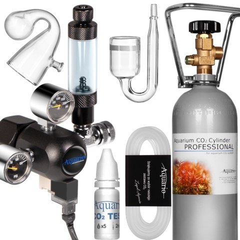 Aquario Professional 2.0 - zestaw CO2 z elektrozaworem + butla 2l Aquario Professional 2.0 - zestaw CO2 z elektrozaworem + butla 2l