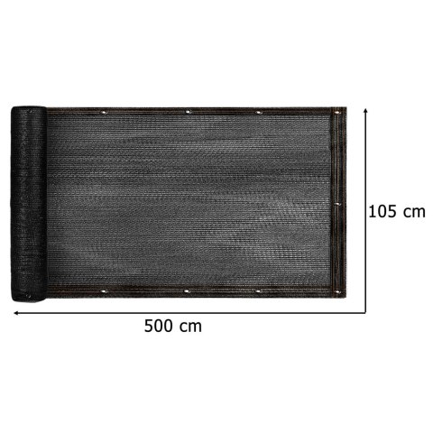 Kik Sp. z o. o. Sp. k. Osłona balkonowa LUARO mata maskująca siatka cieniująca na balkon taras 150g/m2 105x500cm UV Kik Sp. z o. o. Sp. k. Osłona balkonowa LUARO mata maskująca siatka cieniująca na balkon taras 150g/m2 105x500cm UV