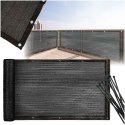 Kik Sp. z o. o. Sp. k. Osłona balkonowa LUARO mata maskująca siatka cieniująca na balkon taras 150g/m2 105x700cm UV + Trytytki