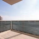 Kik Sp. z o. o. Sp. k. Osłona balkonowa LUARO mata maskująca siatka cieniująca na balkon taras 150g/m2 105x700cm UV + Trytytki