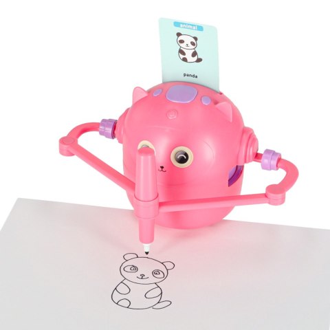 Kik Sp. z o. o. Sp. k. Robot edukacyjny interaktywny nauka rysowania pisania zestaw fiszki mazaki różowy Kik Sp. z o. o. Sp. k. Robot edukacyjny interaktywny nauka rysowania pisania zestaw fiszki mazaki różowy