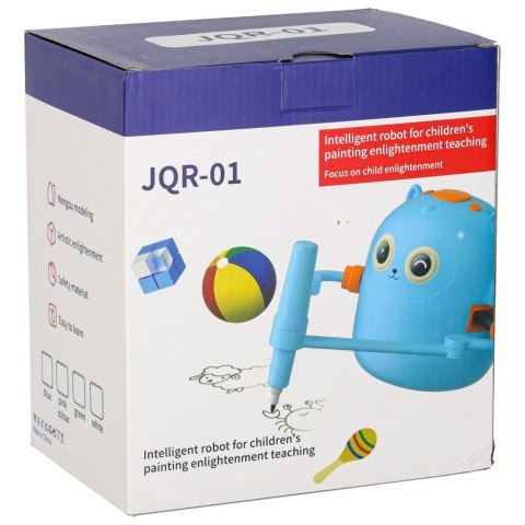Kik Sp. z o. o. Sp. k. Robot edukacyjny interaktywny nauka rysowania pisania zestaw fiszki mazaki różowy Kik Sp. z o. o. Sp. k. Robot edukacyjny interaktywny nauka rysowania pisania zestaw fiszki mazaki różowy