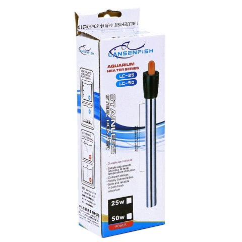 LansenFish Steel Heater 25W - stalowa grzałka z termostatem do akwarium 10l - 20l LansenFish Steel Heater 25W - stalowa grzałka z termostatem do akwarium 10l - 20l