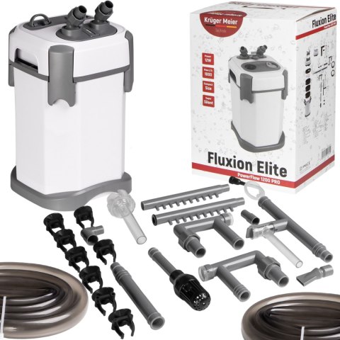 Kruger Meier Fluxion Elite 1200 PRO - filtr zewnętrzny do akwarium 100 - 250 litrów Kruger Meier Fluxion Elite 1200 PRO - filtr zewnętrzny do akwarium 100 - 250 litrów
