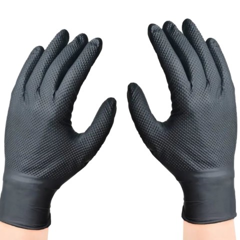 Rękawice ochronne nitrylowe czarne 2 sztuki - grube rozmiar XL Rękawice ochronne nitrylowe czarne 2 sztuki - grube rozmiar XL