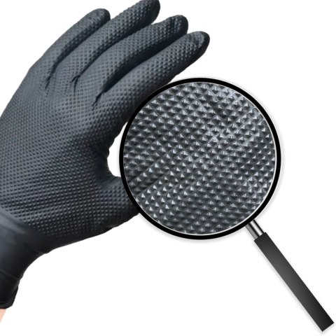 Rękawice ochronne nitrylowe czarne 2 sztuki - grube rozmiar XL Rękawice ochronne nitrylowe czarne 2 sztuki - grube rozmiar XL