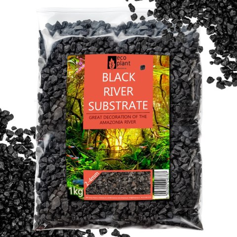 Eco Plant Black River 1kg - żwirek czarny 2-4mm Eco Plant Black River 1kg - żwirek czarny 2-4mm