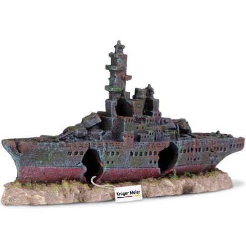 Kruger Meier Battleship - Statek do akwarium 23x5x11 cm Kruger Meier Battleship - Statek do akwarium 23x5x11 cm