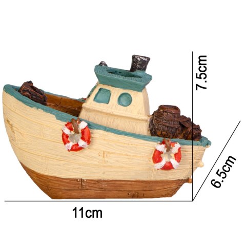 Kruger Meier Fishing Boat - Statek do akwarium 11x6.5x7.5 cm Kruger Meier Fishing Boat - Statek do akwarium 11x6.5x7.5 cm