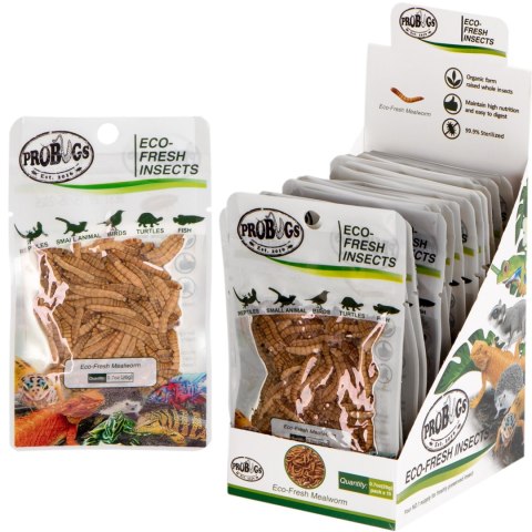 ProBugs Eco-Fresh Mealworm 15 x 20g - świeże larwy mącznika 15 saszetek ProBugs Eco-Fresh Mealworm 15 x 20g - świeże larwy mącznika 15 saszetek