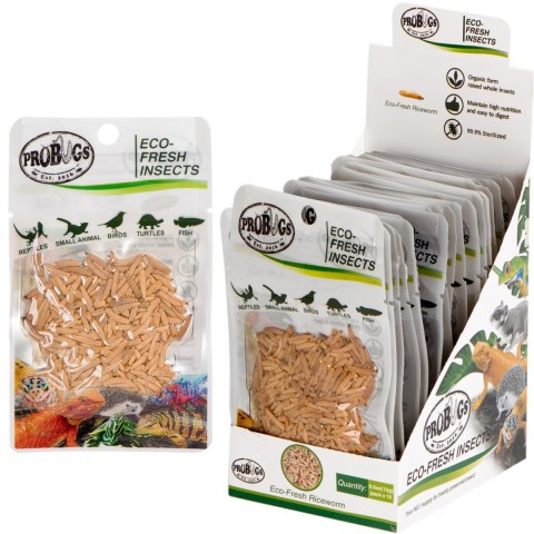 ProBugs Eco-Fresh Riceworm 15g - świeże larwy muchy ProBugs Eco-Fresh Riceworm 15g - świeże larwy muchy