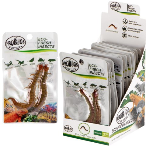 ProBugs Eco-Fresh Scolopendra Centipede 15 x 2pcs - świeże skolopendry 15 saszetek ProBugs Eco-Fresh Scolopendra Centipede 15 x 2pcs - świeże skolopendry 15 saszetek