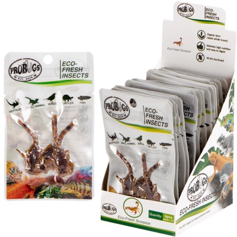 ProBugs Eco-Fresh Scorpion 15 x 3pcs - świeże skorpiony 15 saszetek ProBugs Eco-Fresh Scorpion 15 x 3pcs - świeże skorpiony 15 saszetek
