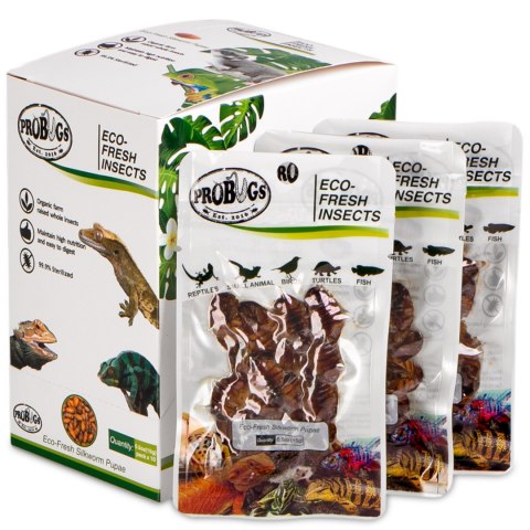 ProBugs Eco-Fresh Silkworm 15g - świeże larwy jedwabnika ProBugs Eco-Fresh Silkworm 15g - świeże larwy jedwabnika