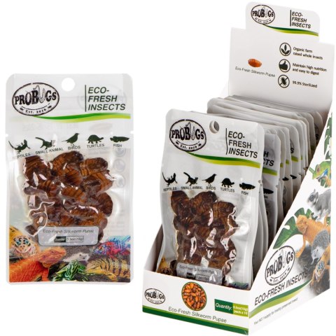 ProBugs Eco-Fresh Silkworm 15g - świeże larwy jedwabnika ProBugs Eco-Fresh Silkworm 15g - świeże larwy jedwabnika