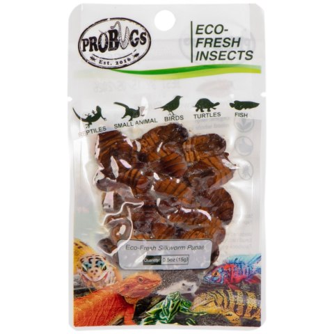 ProBugs Eco-Fresh Silkworm 15g - świeże larwy jedwabnika ProBugs Eco-Fresh Silkworm 15g - świeże larwy jedwabnika