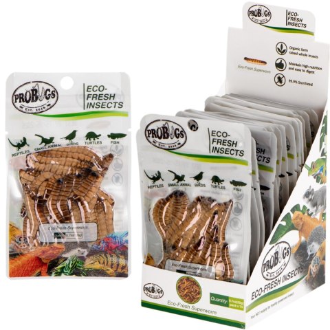 ProBugs Eco-Fresh Superworm 15 x 20g - świeże larwy drewnojada 15 saszetek ProBugs Eco-Fresh Superworm 15 x 20g - świeże larwy drewnojada 15 saszetek