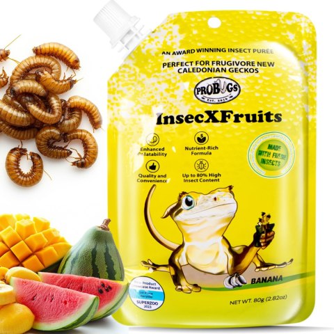 ProBugs InsecXFruits 80g - kompletna dieta pokarm i witaminy w żelu dla gadów ProBugs InsecXFruits 80g - kompletna dieta pokarm i witaminy w żelu dla gadów