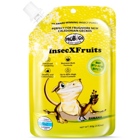 ProBugs InsecXFruits 80g - kompletna dieta pokarm i witaminy w żelu dla gadów ProBugs InsecXFruits 80g - kompletna dieta pokarm i witaminy w żelu dla gadów