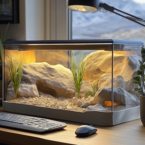 Terrario - Sztuczna roślina do terrarium i akwarium - Wysoka trawa 15x7x41 cm Terrario - Sztuczna roślina do terrarium i akwarium - Wysoka trawa 15x7x41 cm