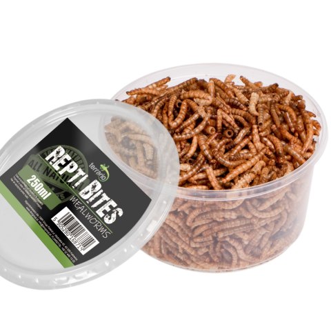 Terrario Repti Bites Mealworms 250ml - larwy mącznika suszone Terrario Repti Bites Mealworms 250ml - larwy mącznika suszone