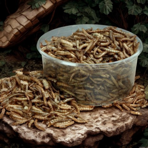 Terrario Repti Bites Mealworms 250ml - larwy mącznika suszone Terrario Repti Bites Mealworms 250ml - larwy mącznika suszone