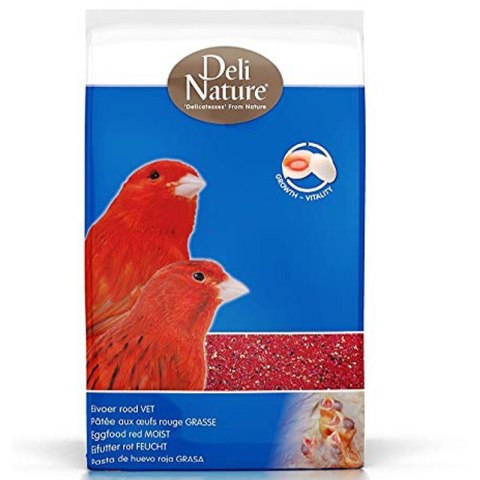 Deli Nature Eggfood Red Moist - wilgotna jajeczna karma dla kanarków czerwonych i łuszczaków 1 kg Deli Nature Eggfood Red Moist - wilgotna jajeczna karma dla kanarków czerwonych i łuszczaków 1 kg