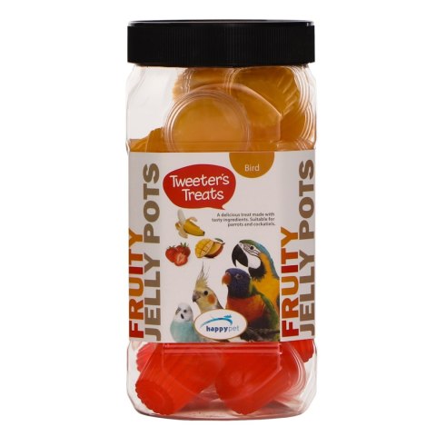 HappyPet Tweeter's Treats Fruity Jelly Pots 27 sztuk - mix smaków HappyPet Tweeter's Treats Fruity Jelly Pots 27 sztuk - mix smaków