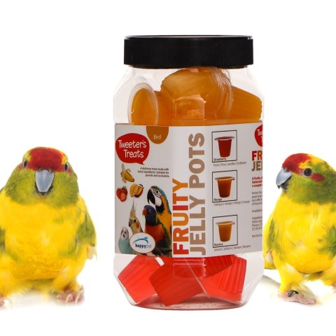 HappyPet Tweeter's Treats Fruity Jelly Pots 27 sztuk - mix smaków HappyPet Tweeter's Treats Fruity Jelly Pots 27 sztuk - mix smaków