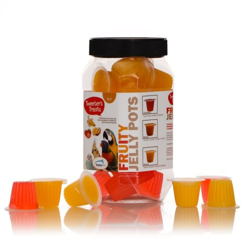 HappyPet Tweeter's Treats Fruity Jelly Pots 27 sztuk - mix smaków HappyPet Tweeter's Treats Fruity Jelly Pots 27 sztuk - mix smaków