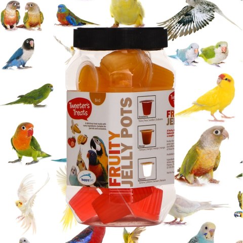 HappyPet Tweeter's Treats Fruity Jelly Pots 27 sztuk - mix smaków HappyPet Tweeter's Treats Fruity Jelly Pots 27 sztuk - mix smaków